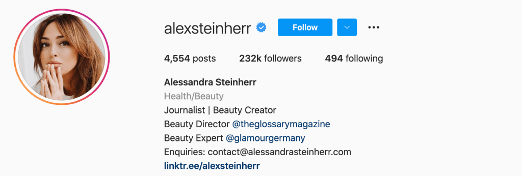 Alexandra Steinherr - Top beauty journalists