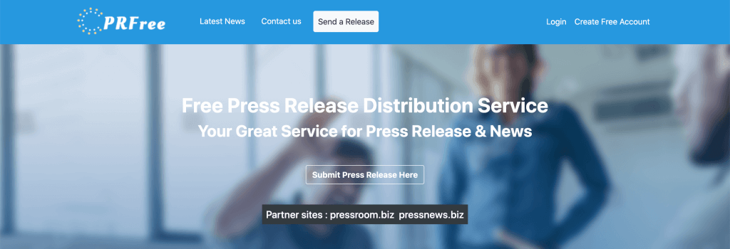 PRfree - Press release submission site