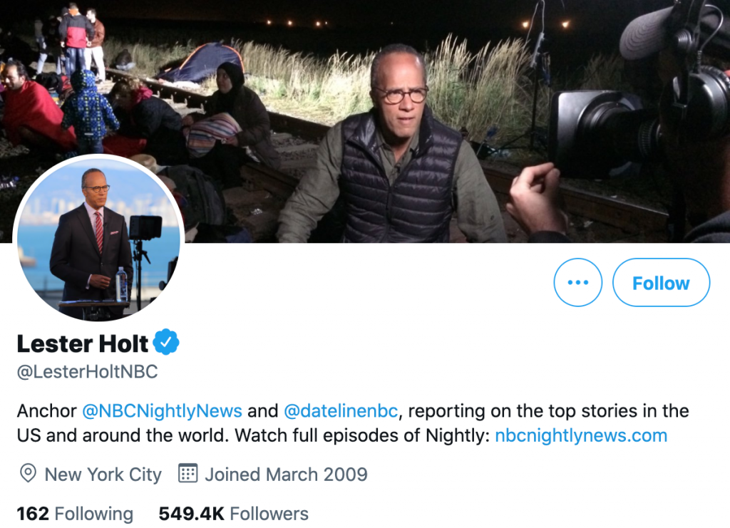 Lester Holt - Top news journalists