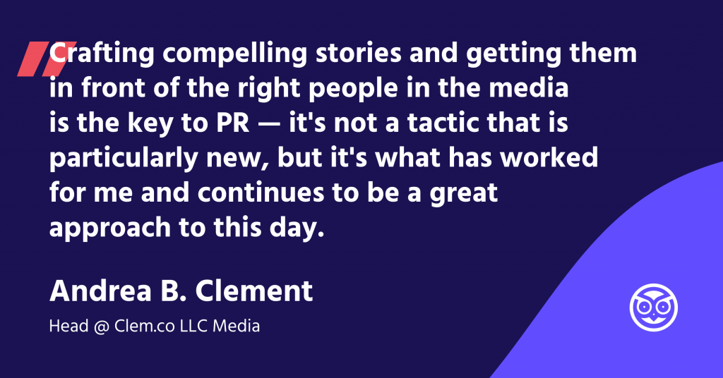 Quote from Andrea B. Clement, Head of Clem.co LLC Media
