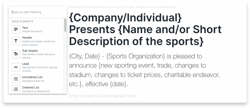How to Write a Sports Press Release (Example and Template)