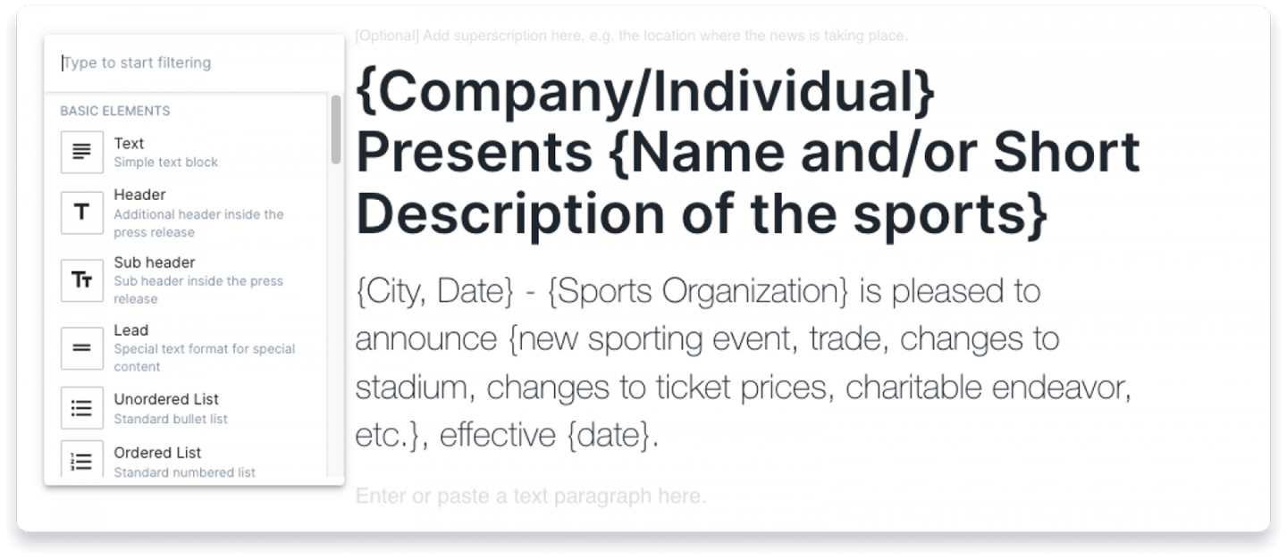 How to Write a Sports Press Release (Example and Template)