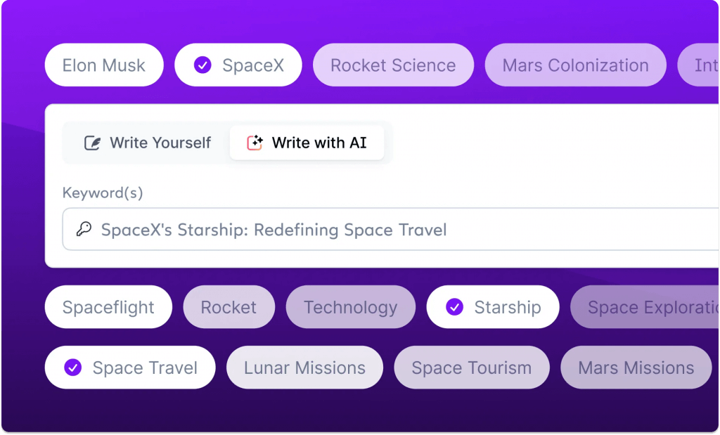 Surfer SEO: AI marketing tools interface screenshot