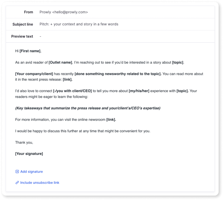 Public Relations Email Example Templates on How to Send a Press Release Email to Journalists
