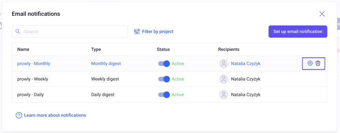 media monitoring alerts management in Prowly